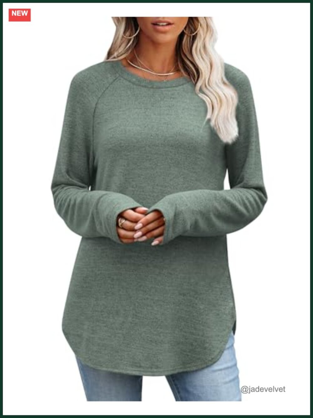 Loose Fit Long Sleeve Tunic Sweater Pullover Women Casual Fall Winter